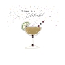 Martini Glass - Birthday Card