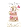 70th Floral Cake - Birthday Card