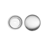 Buttons Cover Steel Silver 19mm