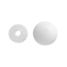 Buttons Cover Plastic White 18mm