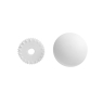 Buttons Cover Plastic White 29mm