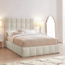 Skyla Ottoman Bed Frame Square Ivory Boucle