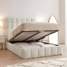 Skyla Ottoman Bed Frame Square Ivory Boucle