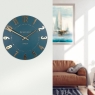 Thomas Kent Mulberry Wall Clock Midnight Blue 12"