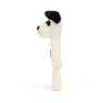 Jellycat Bashful Black and Cream Puppy Ring Rattle