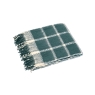 Faux Mohair Chequered Throw Slate Blue