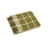 Faux Mohair Chequered Throw Ochre