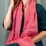 POM Recycled Coral/Gold Dotty Print Scarf