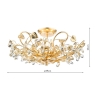 English Heritage Audley End 3 Light Pendant Gold Leaf