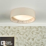 English Heritage Birch 2 Light Flush Taupe and Multi Coloured