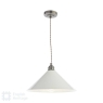 English Heritage Down House 4 Light Shadelier Satin Chrome and Blue With Shade