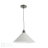 English Heritage Down House 4 Light Shadelier Satin Chrome and Blue With Shade