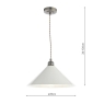 English Heritage Down House 4 Light Shadelier Satin Chrome and Blue With Shade