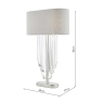 English Heritage Eltham 2 Light Wall Light Polished Nickel and Crystal