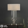 English Heritage Eltham 2 Light Wall Light Polished Nickel and Crystal