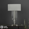 English Heritage Eltham 2 Light Wall Light Polished Nickel and Crystal