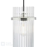 English Heritage Eltham Single Pendant Polished Nickel and Crystal