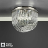 English Heritage Eltham 4 Light Flush Polished Nickel and Crystal