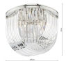 English Heritage Eltham 4 Light Flush Polished Nickel and Crystal