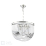 English Heritage Eltham 4 Light Pendant Polished Nickel and Crystal