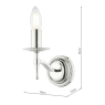 English Heritage Marble Hill Wall Light Polished Nickel Bracket Only