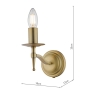 English Heritage Marble Hill Wall Light Aged Brass Bracket Only