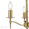 English Heritage Marble Hill 3 Light Shadelier Aged Brass Fitting Only