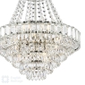 English Heritage Osborne House 12 Light Chandelier Polished Nickel and Crystal