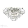 English Heritage Osborne House 7 Light Flush Polished Nickel and Crystal