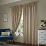 Laura Ashley Lille Stripe Pencil Pleat Headed Curtains Lined Truffle Natural