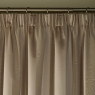 Laura Ashley Lille Stripe Pencil Pleat Headed Curtains Lined Truffle Natural