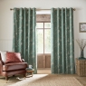 Laura Ashley Pussywillow Eyelet Curtains Fern Green