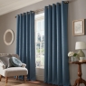 Laura Ashley Stephanie Readymade Curtains Dark Seaspray