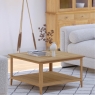 Saxham Square Coffee Table With Shelf Lifestyle