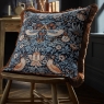 William Morris At Home Strawberry Thief 50cm Cushion Blue