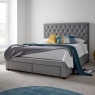 Venus Bed Frame with Drawers Roman Grey Velvet