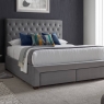 Venus Bed Frame with Drawers Roman Grey Velvet