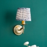 Marble Hill Wall Light Aged Brass & St John Street Blue Shade 14cm