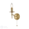 Marble Hill Wall Light Aged Brass & St John Street Blue Shade 14cm