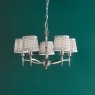 Marble Hill 5 Light Pendant Polished Nickel & 5 St John Street Grey Shades