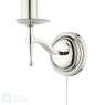 Marble Hill Wall Light Polished Nickel & St John Street Grey Shade 14cm