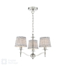 Marble Hill 3 Light Shadelier Polished Nickel & 3 St John Street Grey Shades