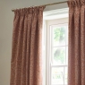 Acorn Tonal Pencil Pleat Readymade Curtains Lined Brick