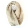 POM Cream Faux Fur and Knit Twist Snood