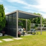 Helios 3m Square Aluminium Pergola - Wood Effect