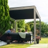 Helios 3m Square Aluminium Pergola - Wood Effect