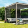 Helios 3m Square Aluminium Pergola - Wood Effect