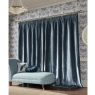 Laura Ashley Loretta Eyelet Headed Curtains Lined Dark Seaspray