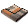 Cotton Rich Throw 140X180 Abstract Blocks Burnt Orange 