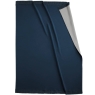 Cotton Rich Throw 140X180 Plain Navy/ Grey 